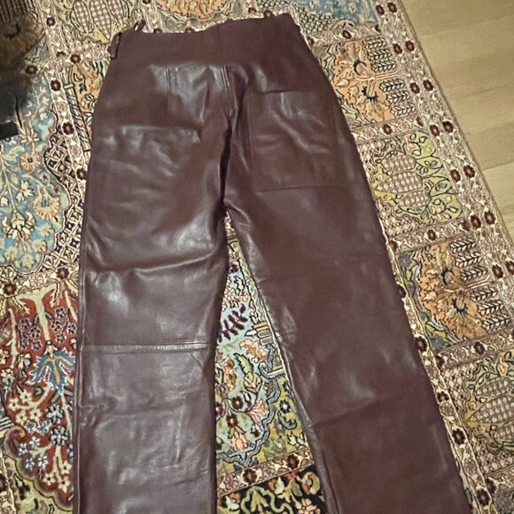 MUUBAA Low-Rise Leather Trousers - Picture 8 of 9